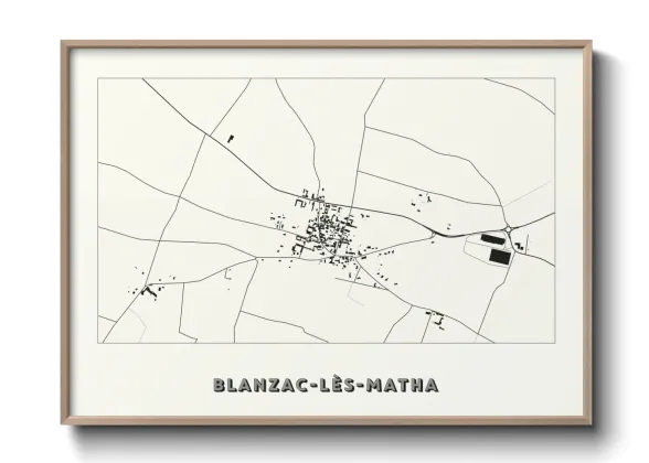Une affiche de carte sur Blanzac-lès-Matha