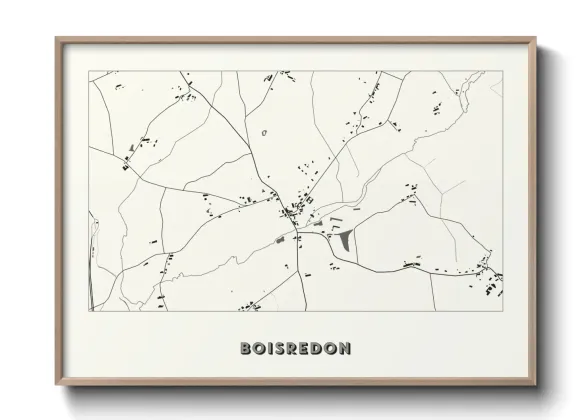 Une affiche de carte sur Boisredon