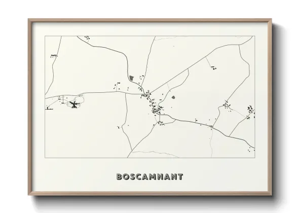 Une affiche de carte sur Boscamnant