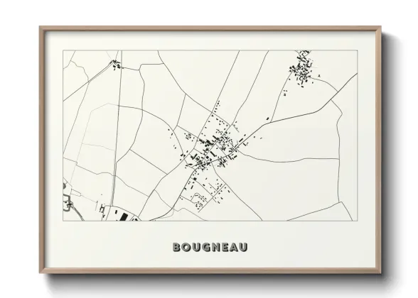 Une affiche de carte sur Bougneau