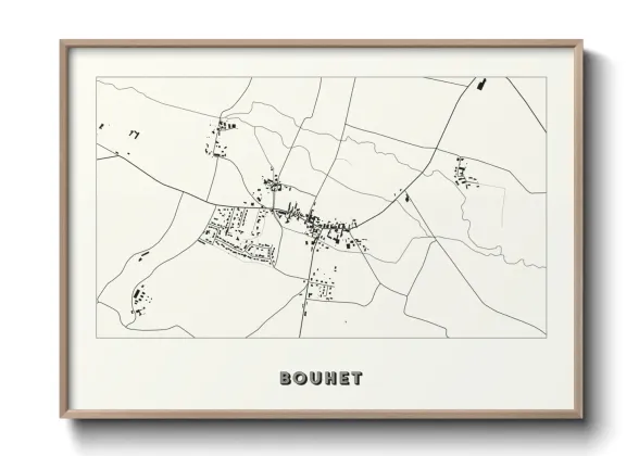 Une affiche de carte sur Bouhet