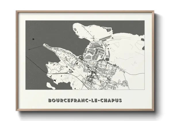 Une affiche de carte sur Bourcefranc-le-Chapus