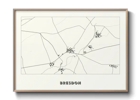 Une affiche de carte sur Bresdon