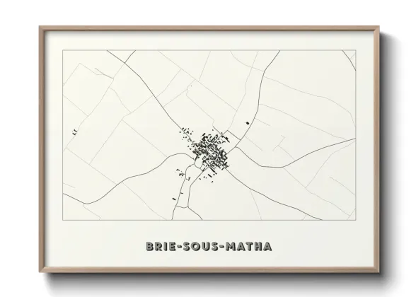 Une affiche de carte sur Brie-sous-Matha