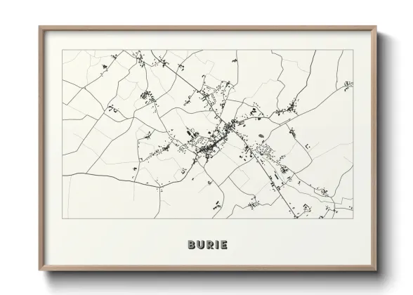 Une affiche de carte sur Burie