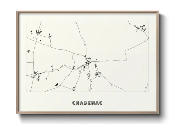 Une affiche de carte sur Chadenac