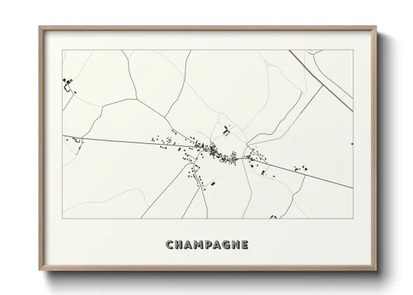 Une affiche de carte sur Champagne