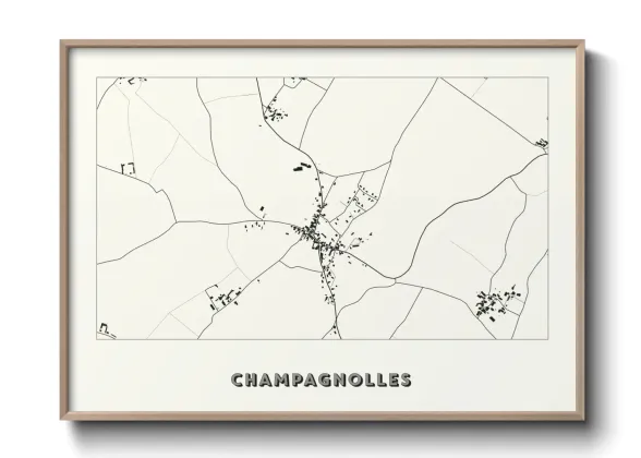 Une affiche de carte sur Champagnolles