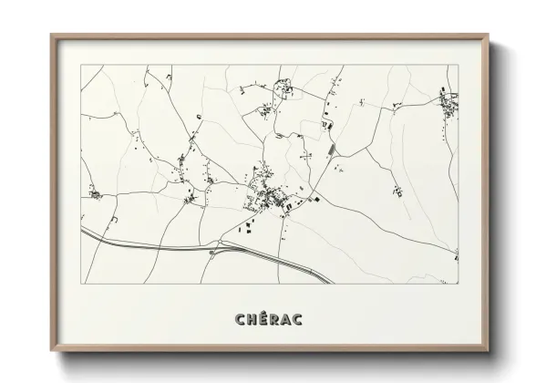 Une affiche de carte sur Chérac