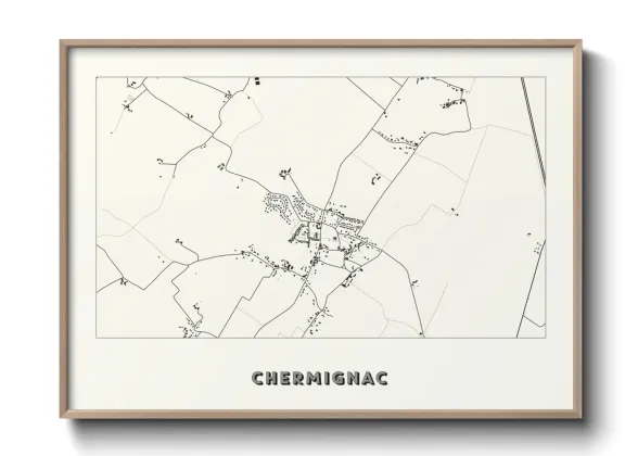 Une affiche de carte sur Chermignac