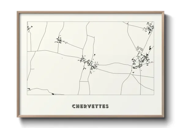 Une affiche de carte sur Chervettes