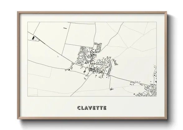 Une affiche de carte sur Clavette