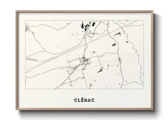 Une affiche de carte sur Clérac
