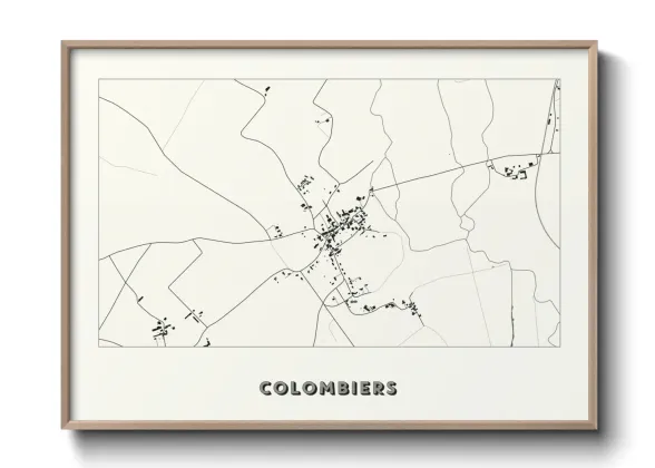 Une affiche de carte sur Colombiers
