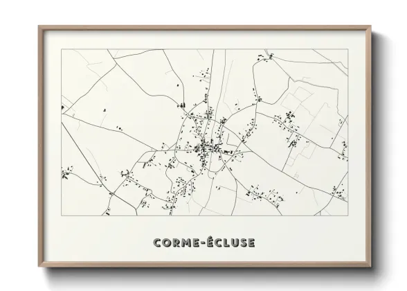 Une affiche de carte sur Corme-Écluse