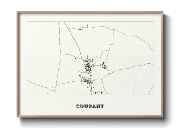 Une affiche de carte sur Courant