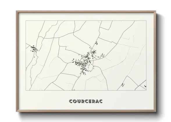Une affiche de carte sur Courcerac