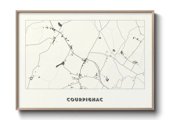 Une affiche de carte sur Courpignac
