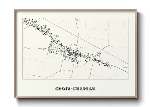 Une affiche de carte sur Croix-Chapeau