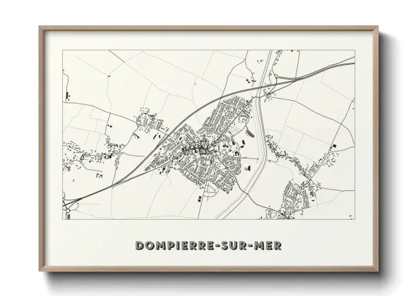 Une affiche de carte sur Dompierre-sur-Mer