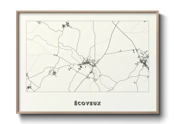 Une affiche de carte sur Écoyeux