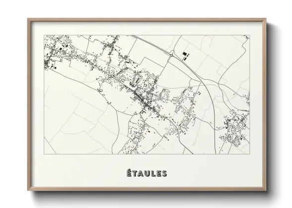 Une affiche de carte sur Étaules