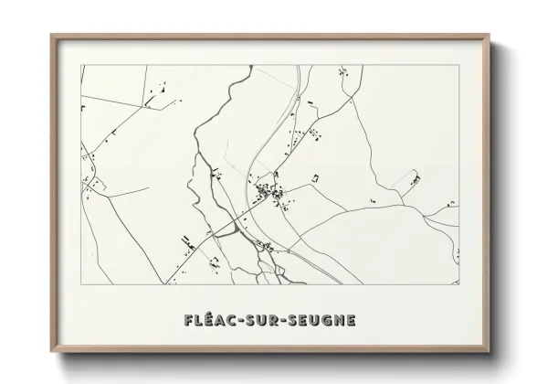 Une affiche de carte sur Fléac-sur-Seugne