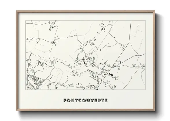 Une affiche de carte sur Fontcouverte