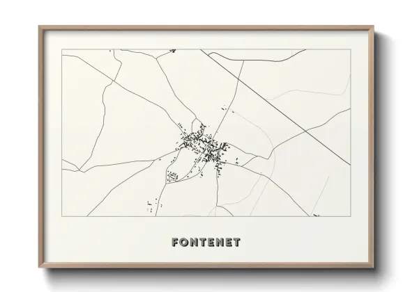 Une affiche de carte sur Fontenet