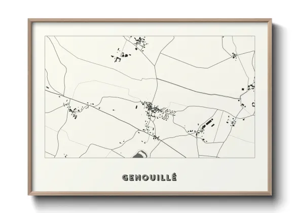 Une affiche de carte sur Genouillé