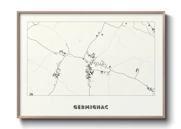 Une affiche de carte sur Germignac