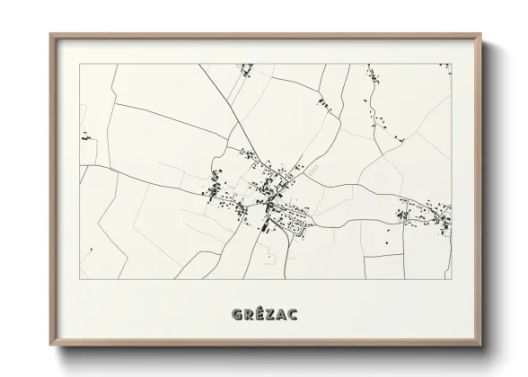 Une affiche de carte sur Grézac