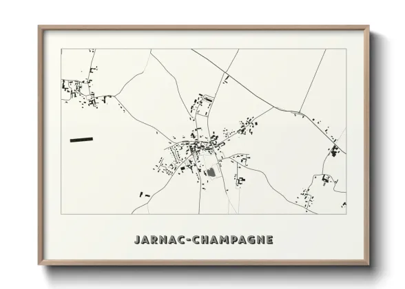 Une affiche de carte sur Jarnac-Champagne