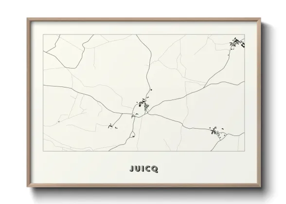 Une affiche de carte sur Juicq