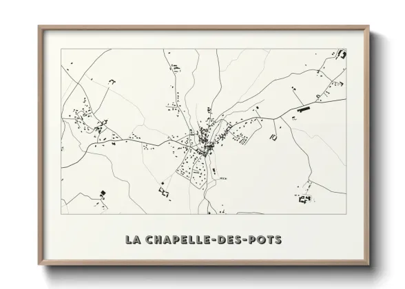 Une affiche de carte sur La Chapelle-des-Pots