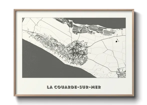 Une affiche de carte sur La Couarde-sur-Mer