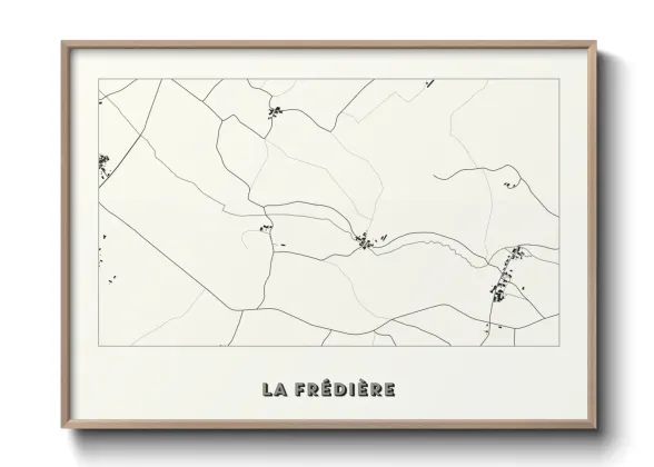 Une affiche de carte sur La Frédière