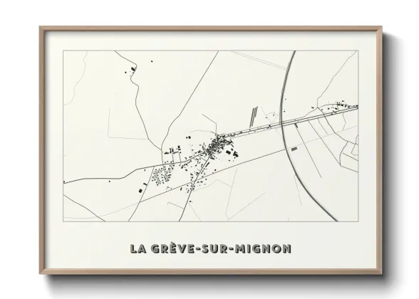 Une affiche de carte sur La Grève-sur-Mignon