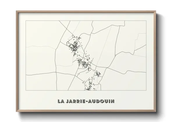 Une affiche de carte sur La Jarrie-Audouin