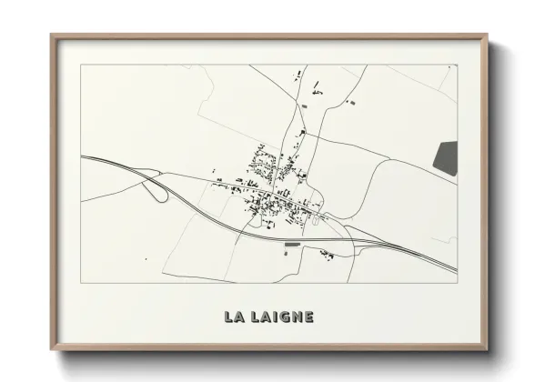 Une affiche de carte sur La Laigne