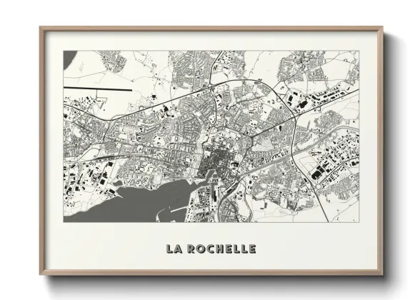 Une affiche de carte sur La Rochelle