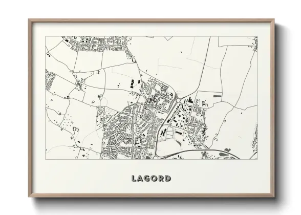 Une affiche de carte sur Lagord