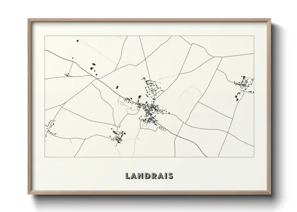 Une affiche de carte sur Landrais