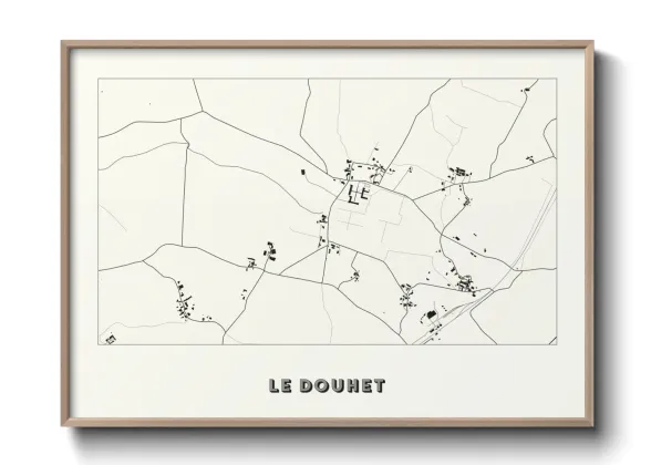 Une affiche de carte sur Le Douhet