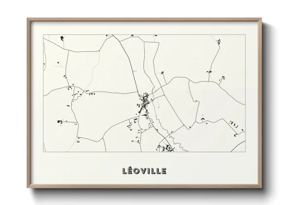 Une affiche de carte sur Léoville