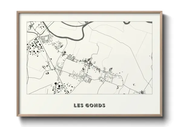 Une affiche de carte sur Les Gonds