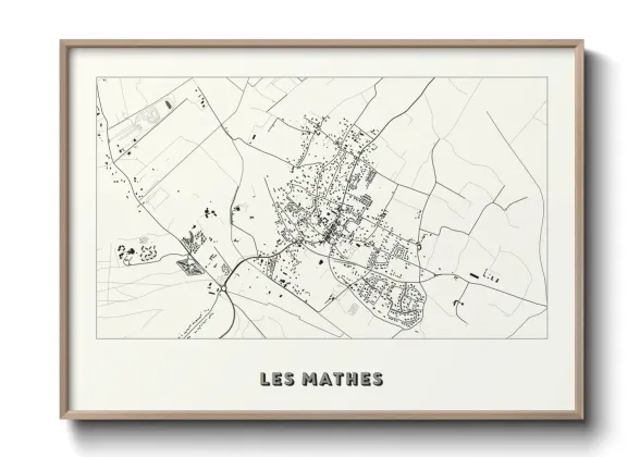 Une affiche de carte sur Les Mathes