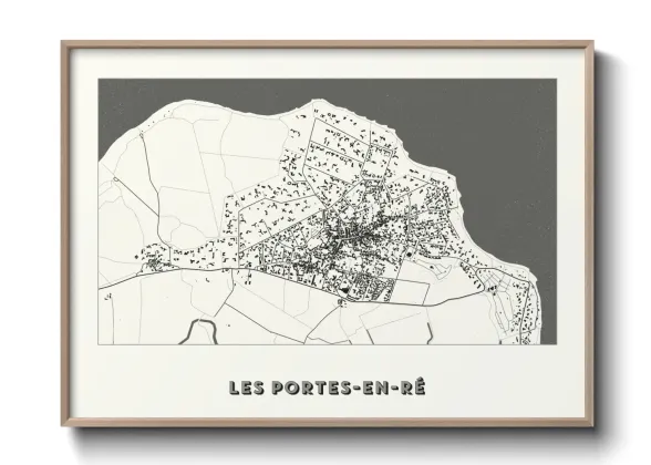 Une affiche de carte sur Les Portes-en-Ré