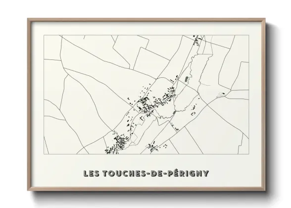 Une affiche de carte sur Les Touches-de-Périgny