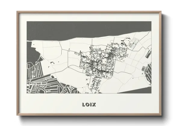 Une affiche de carte sur Loix
